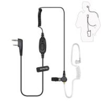 2-poliger Überwachungs-Ohrhörer mit Spiralkabel, 1-adrig, für Kenwood-Radio